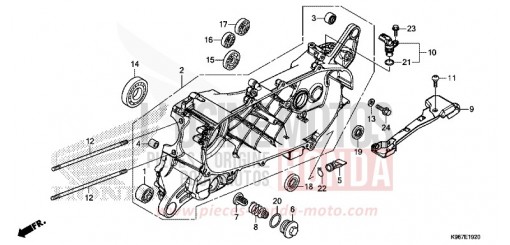 LEFT CRANKCASE WW125AK de 2019